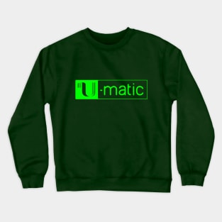 3/4" U-matic bright green logo Crewneck Sweatshirt